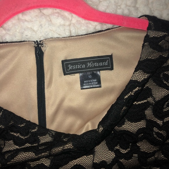 Black lace dress with gold/tan underneath - Picture 2 of 3